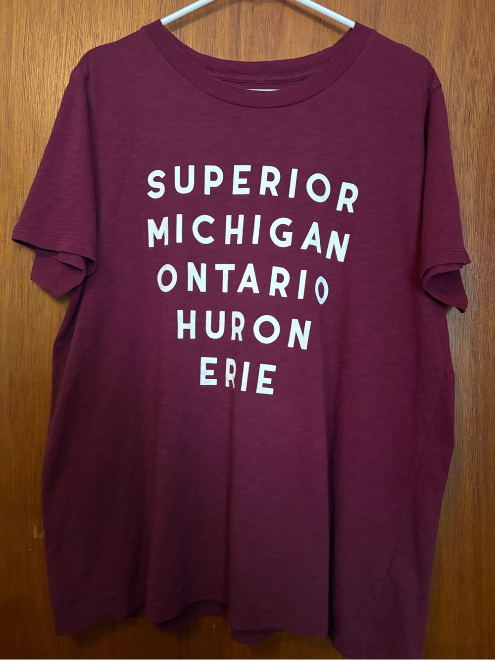 J. Crew Burgundy Great Lakes Short-Sleeve Tee Vintage